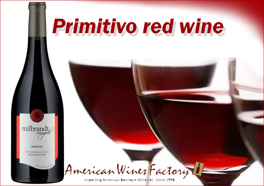 Primitivo red wine